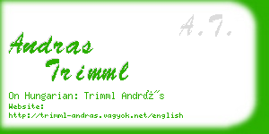 andras trimml business card